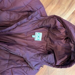 Purple Hooded Puffer Jacket